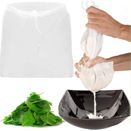 3PCS Nut Milk Bag Commercial Grade Reusable Almond Milk Bag Strainer Fine Mesh Nylon Cheesecloth Cold Brew Coffee Filter