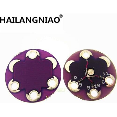 5pcs LilyPad Tri-Color LED RGB Module LilyPad LED Module Tri-color Module Smart Electronics