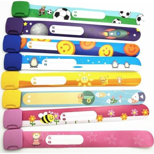 8pcs Adjustable Wristbands ID Safety Bracelets for Kids Travel Event Outdoor Activity Waterproof Bracelet Reusable SH326