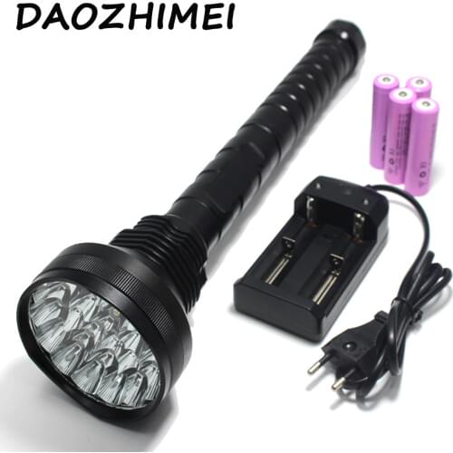 8000 lumens XM-24*T6 LED High power Glare flashlight Torch Working lamp floodlight 5 Modes camping lantern +battery+charger