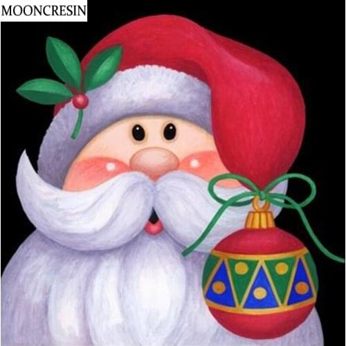 5D Diy Diamond Embroidery Santa Claus Diamond Painting Full Square Rhinestone Needlework Crystal Mosaic Christmas Decorations