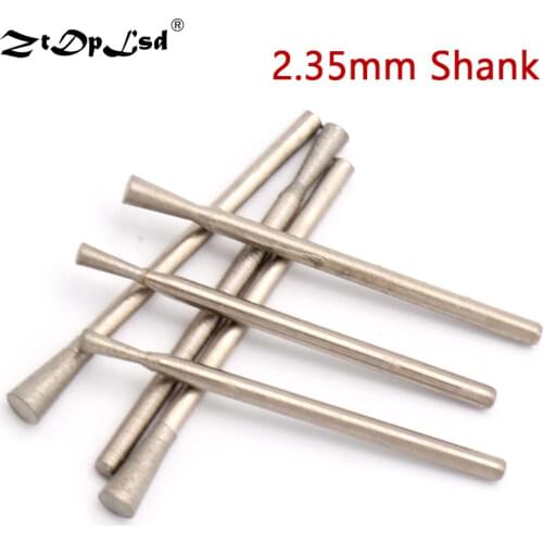 ZtDpLsd 1-4MM Diamond Grinding Head 600/1200 Grit Rotary Drill Bits Burrs Metal Stone Jade Engraving Carving Tools C7 Needle Bur