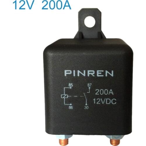 High Power 4 Pin Car Relay 12V 200A Automotive Car Switch Start Relay Continuous Type Car Relay Normally Open Car Accessories