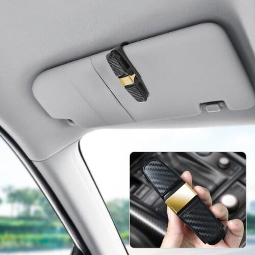 Baseus Car Eyeglass Holder Glasses Storage Clip For Audi Bmw Auto Interior Organize Accessories Car Sunglasses Holder