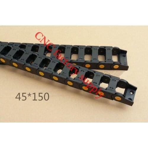 Free Shipping 1M 45*150 mm Plastic Cable Drag Chain For CNC Machine,Inner diameter opening cover,PA66