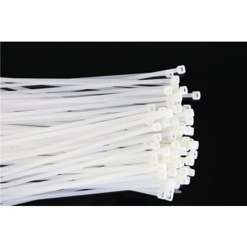 Free shipping 50PCS Plastic Nylon Cable Ties,Wire Zip Tie Self-locking 4*100 4*150 4*200 4*250 4*300mm