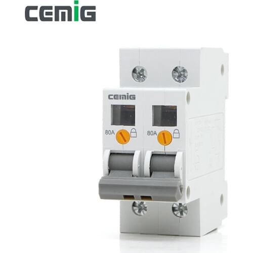 Cemig Miniature Isolator Switch Circuit Breaker SMGG1-100/2P AC230/400V 50/60Hz 32A 63A 80A 100A