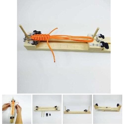 Diy Jig Solid Wood Paracord Bracelet Maker Knitting Tool Knot Braided Parachute Cord Bracelet Weaving Tools Craft Supplies