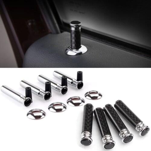 For Mercedes Benz AMG W203 W204 W205 W210 W211 GLK GLA GLC ML CLA CLK Carbon Alloy Car Door Pin Lock Knob Pull Cover Accessories