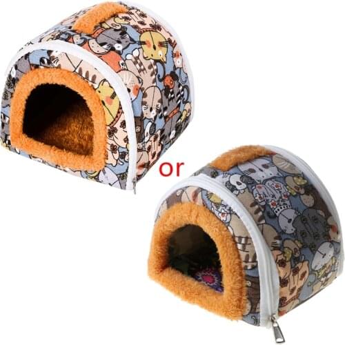 Small Animal Guinea Pig Hamster Hedgehog Bed House Warm Cage Bed Habitat Cave