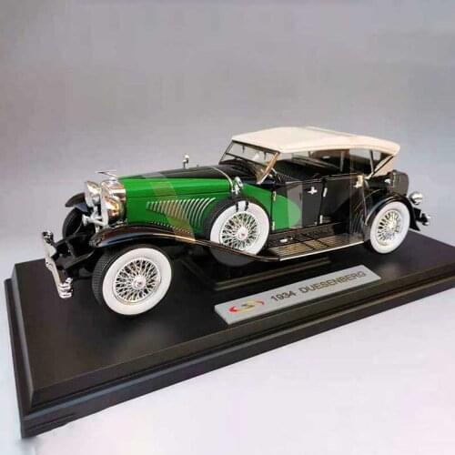 Diecast 1:18 Dusenberg 1934 Simulation Alloy Classic Car Model Collection Souvenir Ornaments Display Vehicle Toy Gift Show