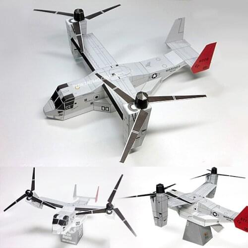 Osprey Helicopter Paper Model Military Transport Aircraft Puzzle Handmade Student Toy Origami Model
