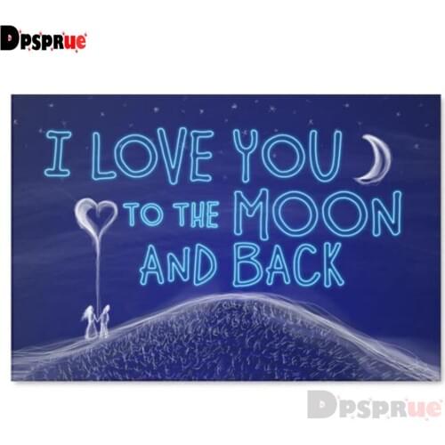 Dpsprue Full Square/Round Drill 5D DIY Diamond Painting "Text" Diamond Embroidery Cross Stitch 3D Decor Gift DF141