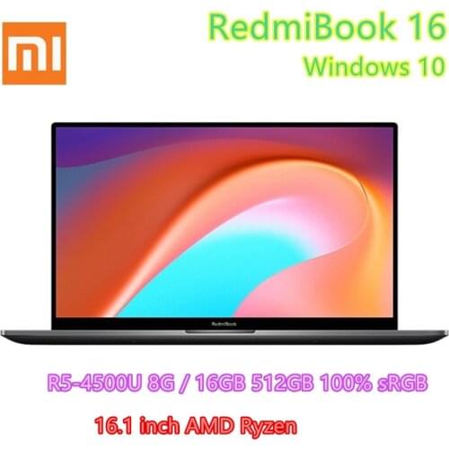 Xiaomi RedmiBook 16 Laptop Ryzen Edition With AMD Ryzen 4700U/4500U 16.1 Inch Display 100% sRGB Type C Charge 512G SSD