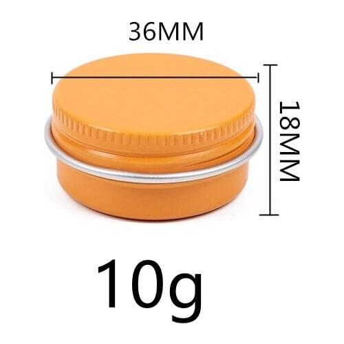 10g ML Aluminum Cream Tins Wholesale Hand Cream Tin Containers Tea/Hair Wax /Jewelry Pot Handmade Soap Threaded Aluminum Box