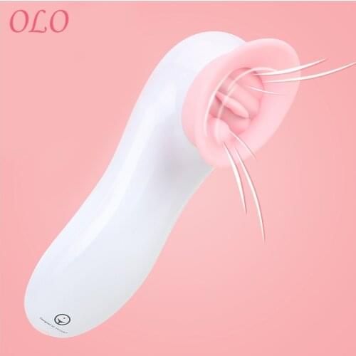 OLO Tongue Vibrators Oral Sex Clit Vagina Stimulator Clitoris Nipple Sucker Sex Toys For Women 7 Speeds G-spot Massage