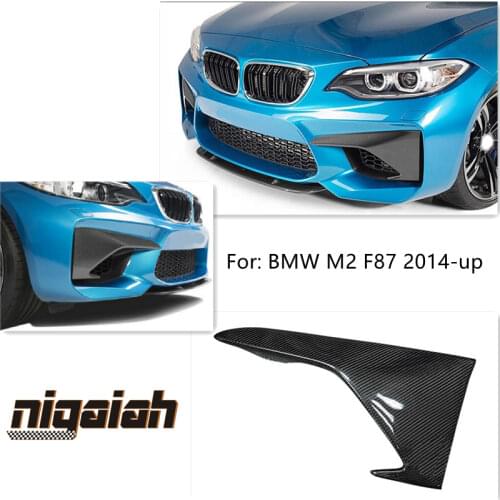 Carbon Fiber Front Bumper Apron For BMW F87 M2 2014 2015 2016 2017 2018 2019 Front Splitters Vent Covers MP Style