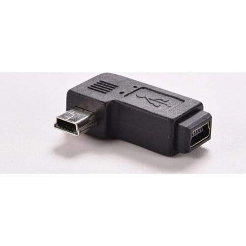 90 Degree Mini USB 5pin Male to Female Data Sync Adapter Plug Mini USB Connector