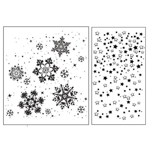 Snowflake stars Transparent Clear Silicone Stamps for DIY Scrapbooking/Card Making/Kids Christmas Fun Decoration Supplies A2187