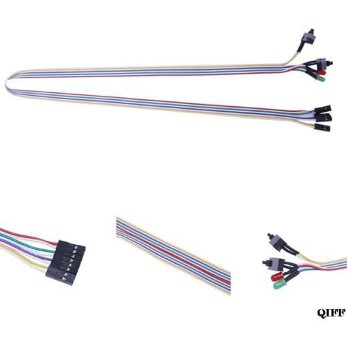 Drop Ship&Wholesale 65cm Desktop Computer PC Case ATX Power On Reset Switch Cable With HDD LED Light APR28