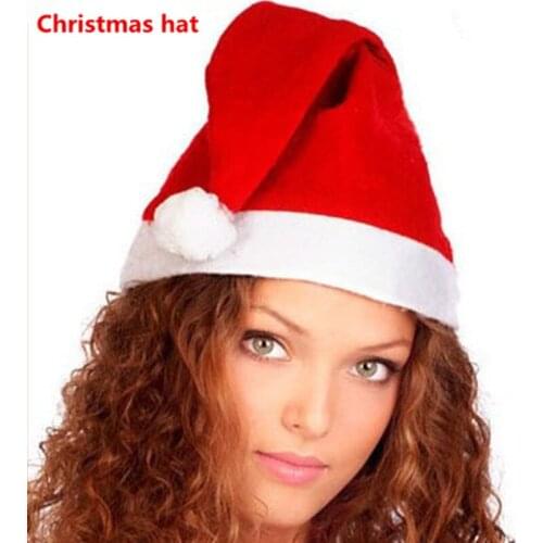 3Pcs/Set Christmas Santa Claus Hat Kids Adult Headdress Decorations For New Year Home PartyGift Supplies
