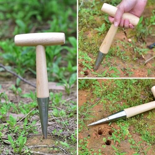 Stainless Steel Planter For Sowing Seedlings Garden Tools Inserters GardeningHole Puncher Fertilization Seeder Sowing Seedling