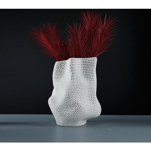Nordic Composite Minimalist Dried Plant Flower Arrangement Vase Decoration Living Room TV Cabinet Desktop Home Decor Ornaments