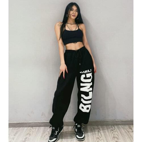 Hip-hop Jazz Dancing Sports Pants Loose and Thin Casual Trousers Womens Wear-footed Streetwear Women Bottoms Pants Plus Size #S