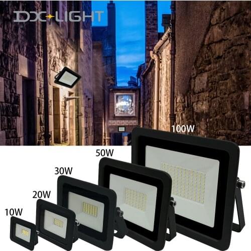 LED Engineering light 100W 50W 30W 20W 10W Ultra Thin Led Flood Light Spotlight Outdoor 230V IP68 Outdoor Wall Lamp Work Light