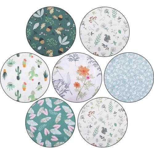 Fabric Assorted Pre-Cut Floral Cloth Cotton Craft Fabric Bundle 7 Pattern Patchwork Squares DIY Decor Needlework Handmade