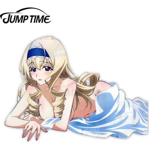 Jump Time 13 x 8cm For Infinite Stratos Cecilia Alcott Creative Car Stickers Occlusion Scratch Decal Vinyl Car Wrap Laptop Decor