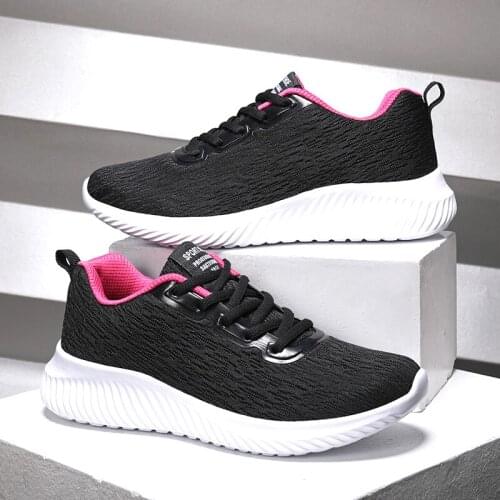 2021 Autumn Sneakers Women Breathable Mesh Casual Shoes Woman Lace-up Flats Shoes For Women zapatos mujer High Quality