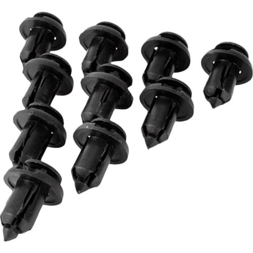 10 pcs Packed Black Insight Front Bumper Locking Hooks & Clip Fastener Push Latch Rivet Trim Rivet For Honda Accord