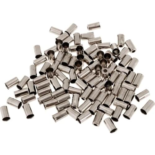 100Pcs Aluminum 5mm Brake Cable Crimp And Ferrules Brake Caps Cover