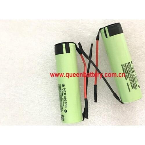 18650 B ncr18650b 18650b 18650GA 3400mAh with lead wires battery pack pos machine portable miner light alertor bluetooth audio