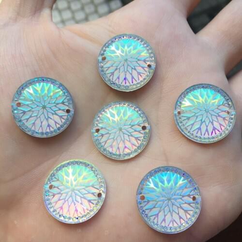 20pcs Bling white AB Resin Rhinestone Round Flatback Cabochon Stone DIY Wedding Decoration Crafts -A960