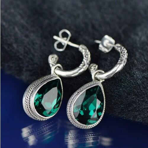 2018 Rushed Earings Fashion Jewelry Wholesale Exotic Archaize S925 Fashion Bright Powder Crystal Earrings Manufacturers Selling