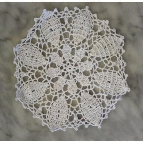 2021 Modern cotton placemat cup coaster mug kitchen Christmas table place mat cloth lace Crochet tea coffee doily dining pad