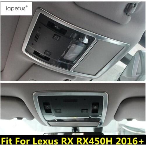 Lapetus Accessories Fit For Lexus RX RX450h 2016 2017 2018 2019 2020 ABS Roof Reading Lamp Lights Frame Cover Trim