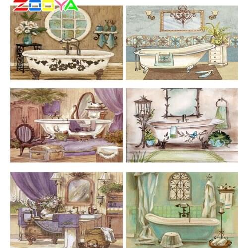 5D Diy Special Shaped Diamond Painting Beautiful Diamond Embroidery Painting Flower Bathroom 3D Diamond Mosaic Paintings 3Jm025