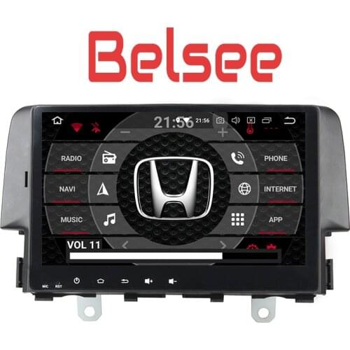 Belsee Android 8.0 Car Radio Stereo Sound System GPS Navigation Head Unit Touch Screen Octa Core Wifi for Honda Civic 2016 2017