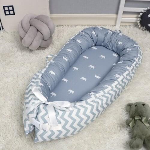 Baby Bed Baby Portable Crib Toddler Removable Crib Sleeping Bed Basket Bumpers Bumper Bed Safety Protection Non Detachable