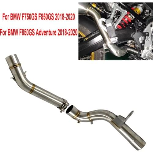 For BMW F750GS F850GS F850 GS Adventure 2018 2019 2020 Motorcycle Slip on Exhaust Link Pipe & Decat Catalyst Delete Pipe Escape