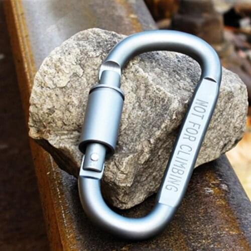 Shipping carabiner climbing lock fixed backpack hanging buckle camping survival tool outdoor key chain screw lock hook