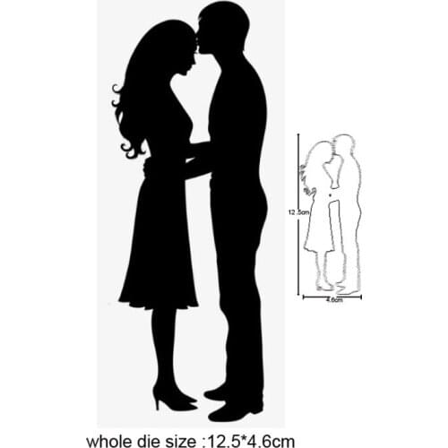 Man Kiss Lady Woman Metal Cutting Dies for 2020 New Stencils dies DIY Scrapbooking dies Embossing Album Cards Making Craft dies