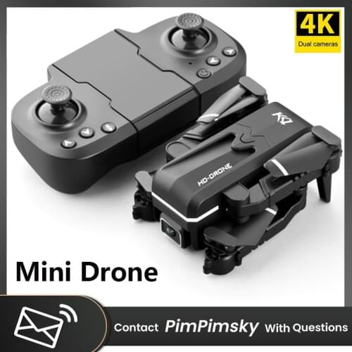 Mini Drone 4K HD Dual Camera Visual Positioning Quadcopter WiFi FPV 50x Zoom One Key Automatic Return Foldable RC Helicopter Toy