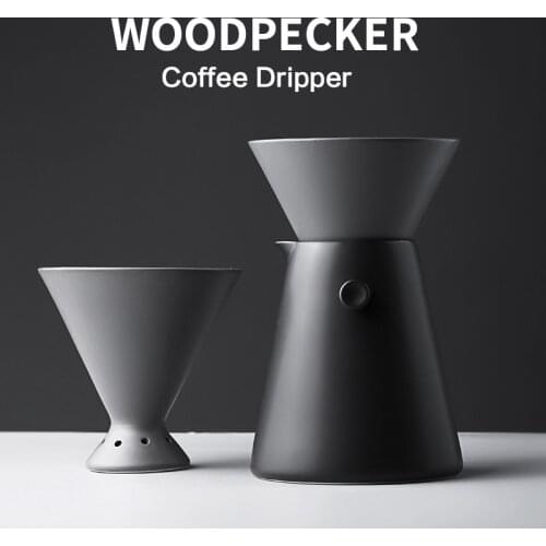 Ceramic Coffee Dripper Set Style Coffee Permanent Pour Over Coffee Maker1-4 Cups Drip Filter Cup with Separate Stand for Filte