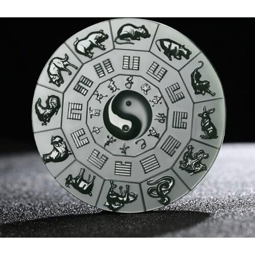 Natural 7A hetian green jade pendant Tai Chi Zodiac hand carved pendants necklace brand men women real jade jewelry jadeite