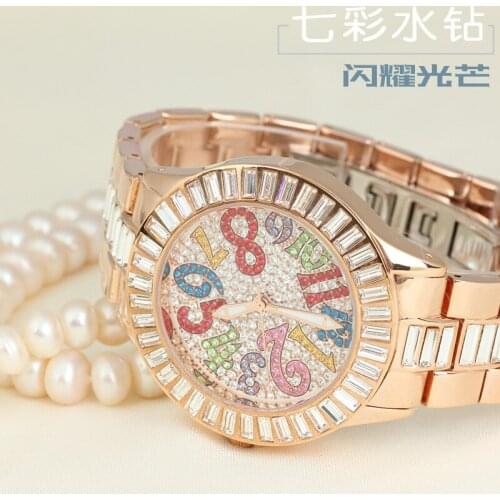 New authentic melissa female form colorful digital stars fashion trend fashion diamond watch free shipping