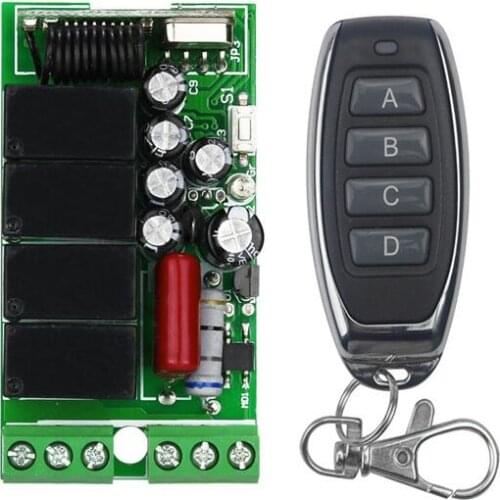 AC 220V 4 CH RF Wireless Remote Control switch Receiver transmitter lighting/lamb 315mhz